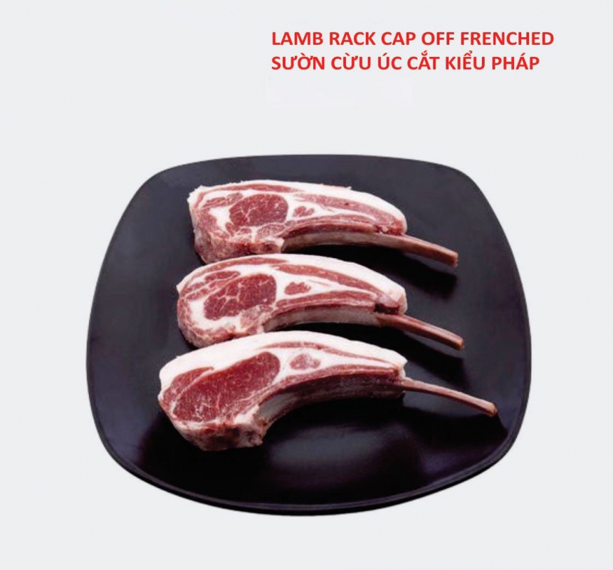 LAMB RACK FRENCHED CAP OFF - Sườn cừu Úc cắt kiểu Pháp