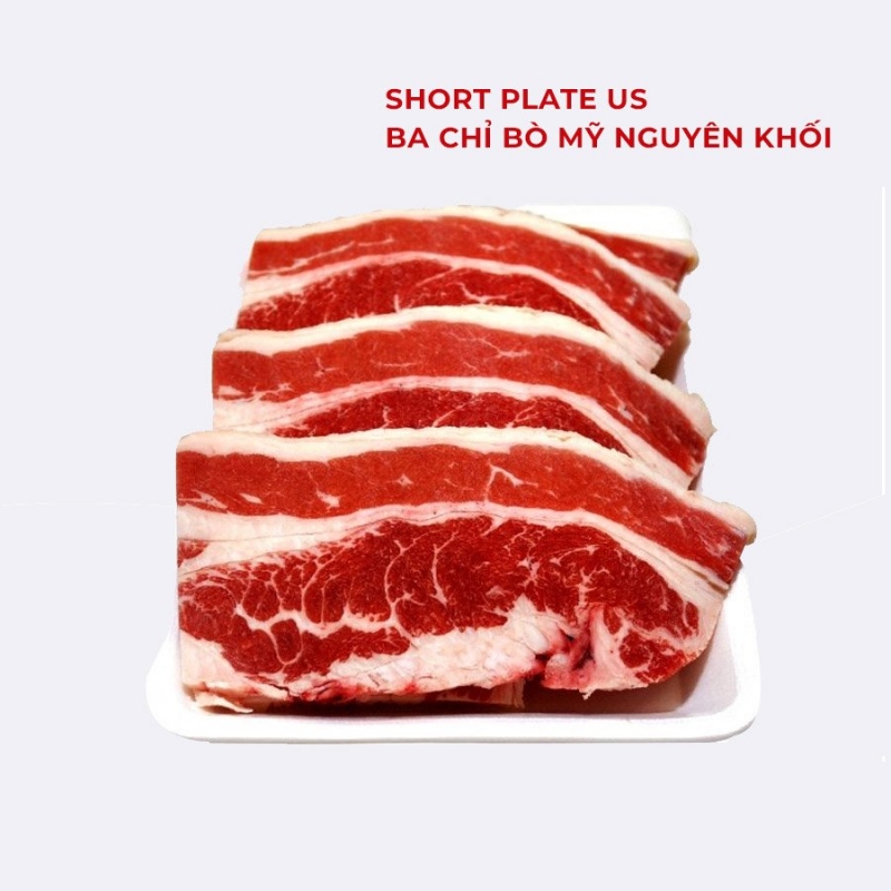 SHORT PLATE US - Ba chỉ bò nguyên khối 